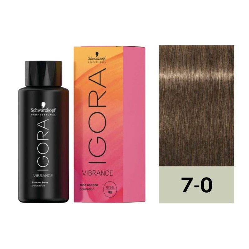 Schwarzkopf Igora Vibrance 7-0 Medium Blonde Natural 60 ml Color Bath (Alcohol-Free)