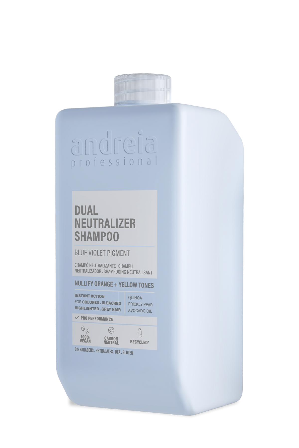 Andreia Professional – Champú Neutralizador para Tonos Amarillos y Anaranjados 300 ml/1000 ml