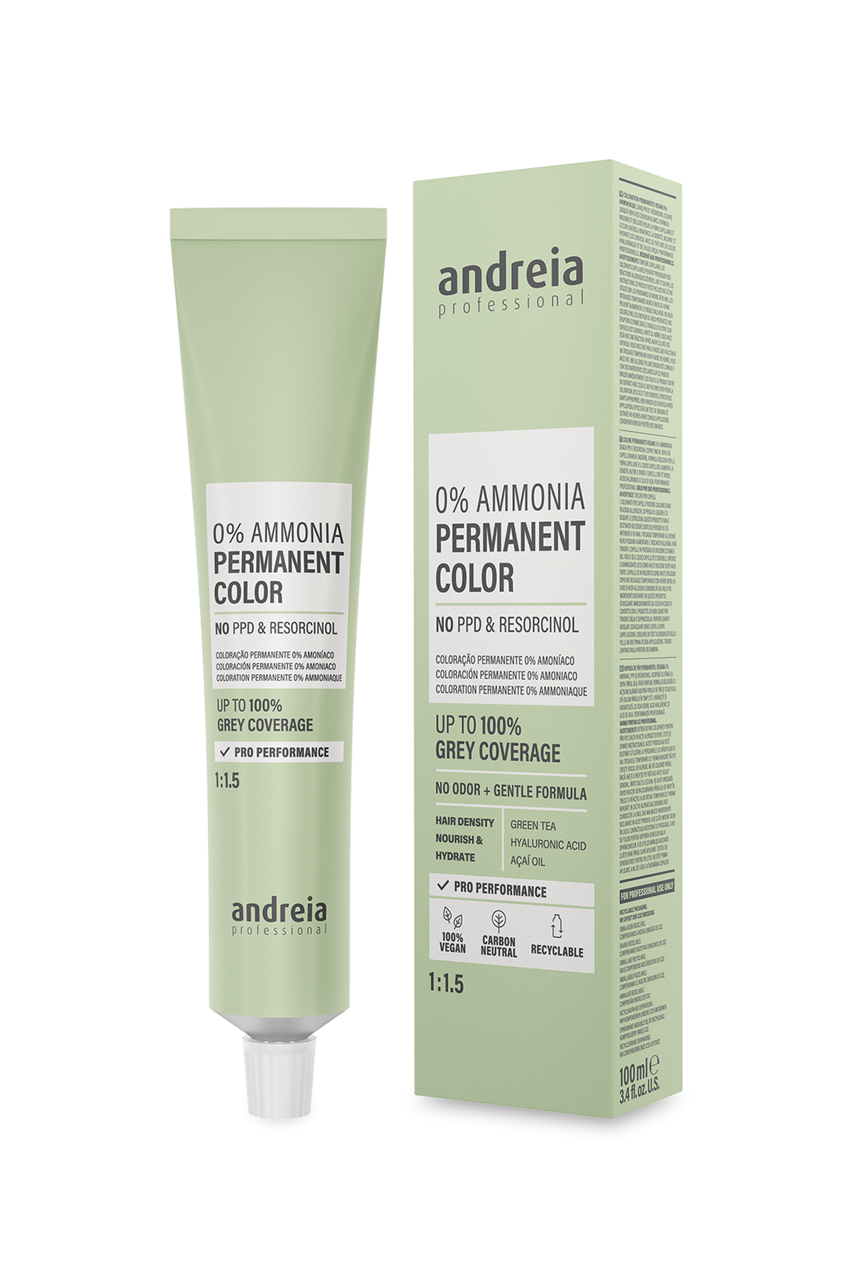 Andreia Professional – Tinte permanente sin amoníaco para cubrir canas 100 ml