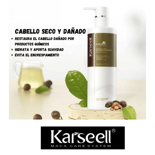 KARSEELL Acondicionador Maca Reparador | 500ML Limpiador capilar cabello seco y dañado (copia)