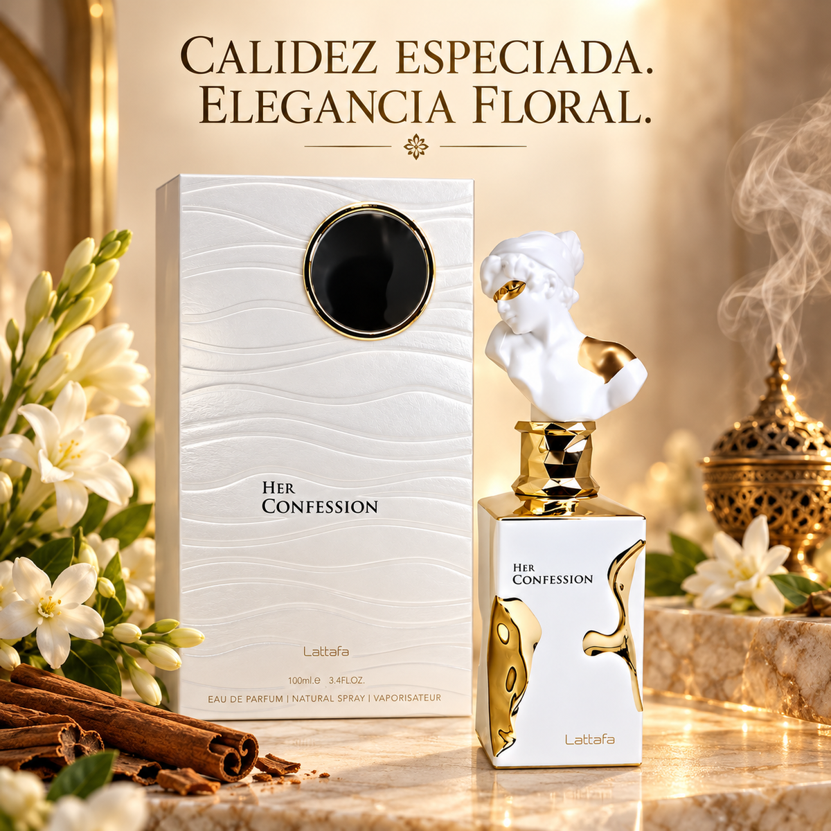 Lattafa Her Confession 100 ml en composición floral especiada premium