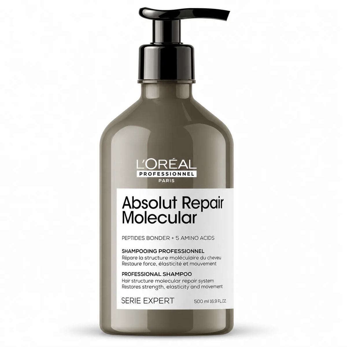 L'Oréal Professionnel – Champú Reparador para Cabello Dañado sin Sulfatos Absolut Repair Molecular 500/1500 ml