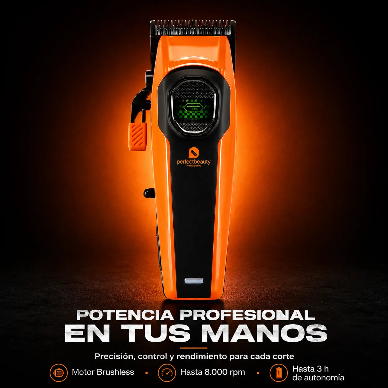 Perfect Beauty – Máquina de corte profesional Orbis Beam Brushless 8.000 rpm