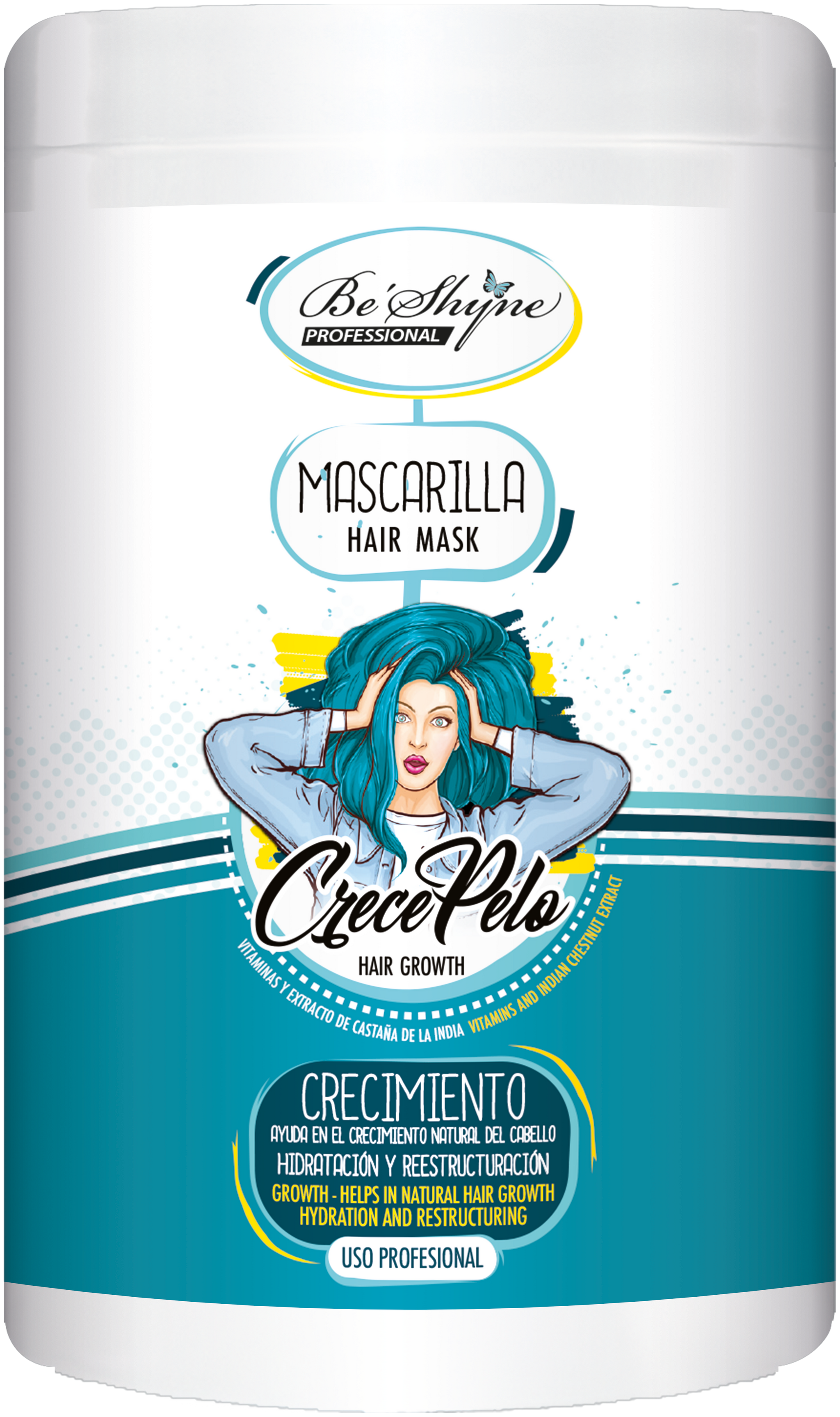 Be´Shyne, Mascarilla Crece Pelo  1kg