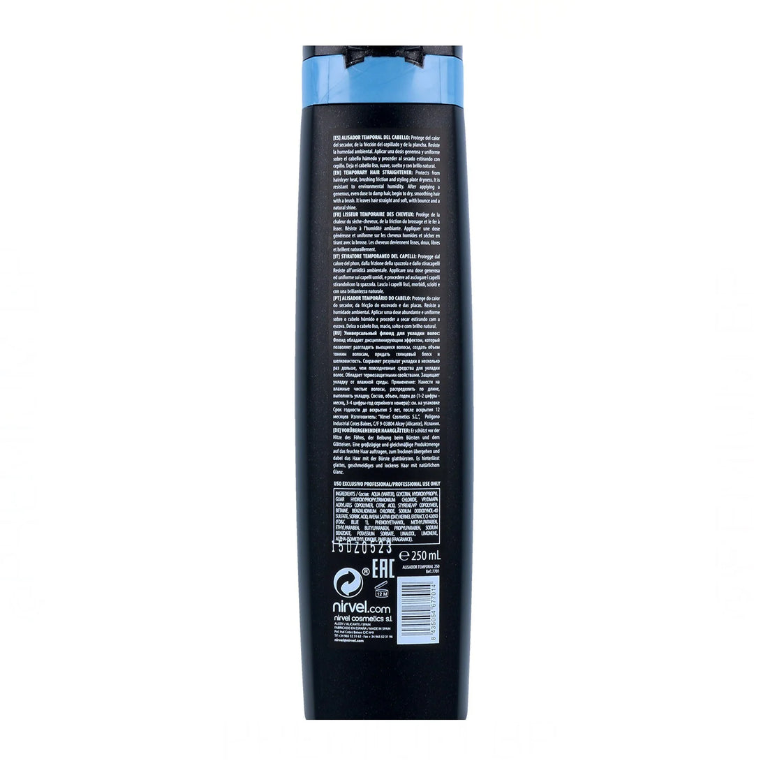 Nirvel – Alisador Temporal del Cabello con Protección Térmica 250 ml