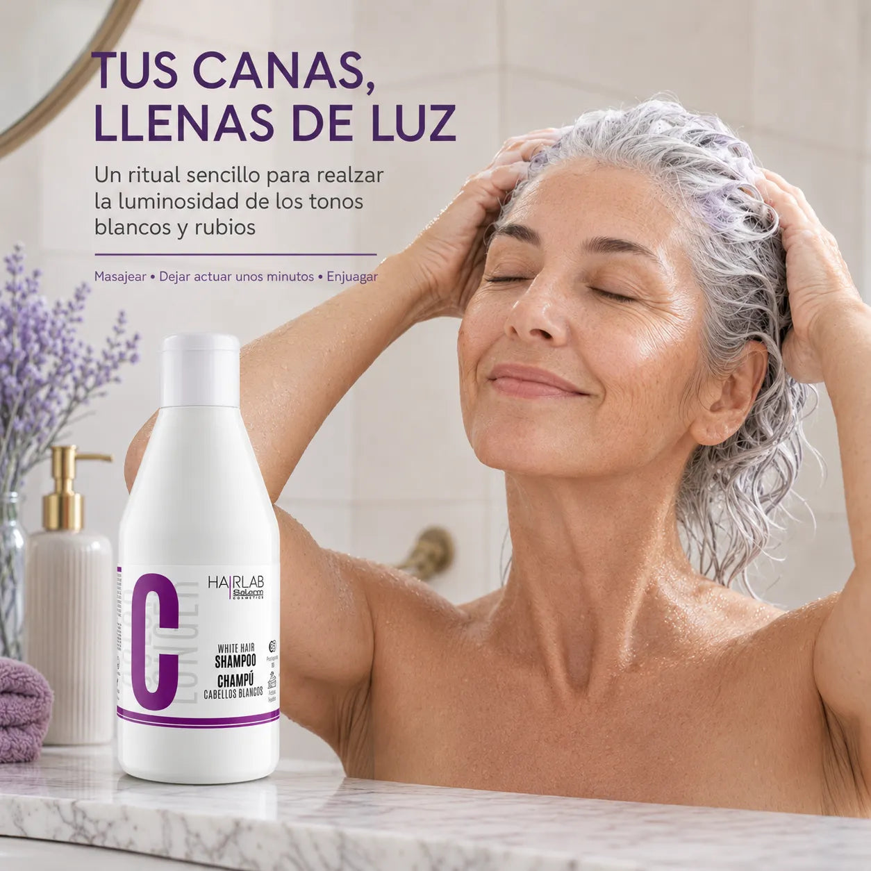 Salerm – Champú para Canas y Cabellos Rubios 300 ml