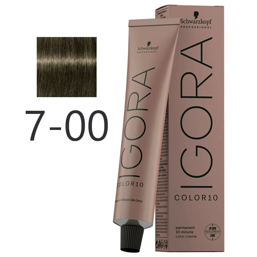 Schwarzkopf Igora Color 10' Hair Dye 7-00 - Medium Blonde Natural Intense 60 ml
