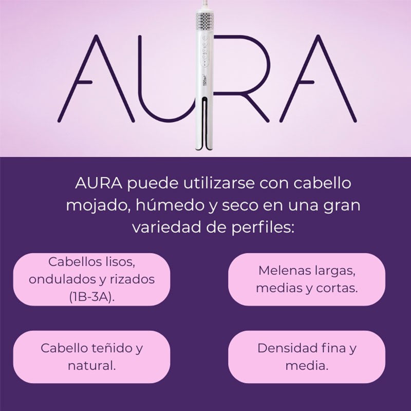 Eurostil – Secador alisador profesional AURA para un acabado natural 1400 W