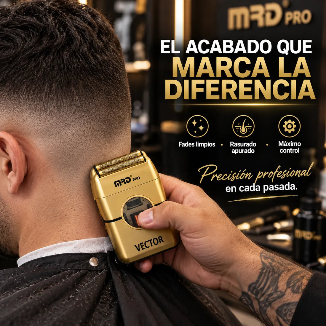 MRD PRO – Shaver Profesional para Rasurado Apurado y Acabados 1 Unidad