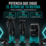 VGR – Kit de barbería 3 en 1 inalámbrico para hombre 640 S3, verde